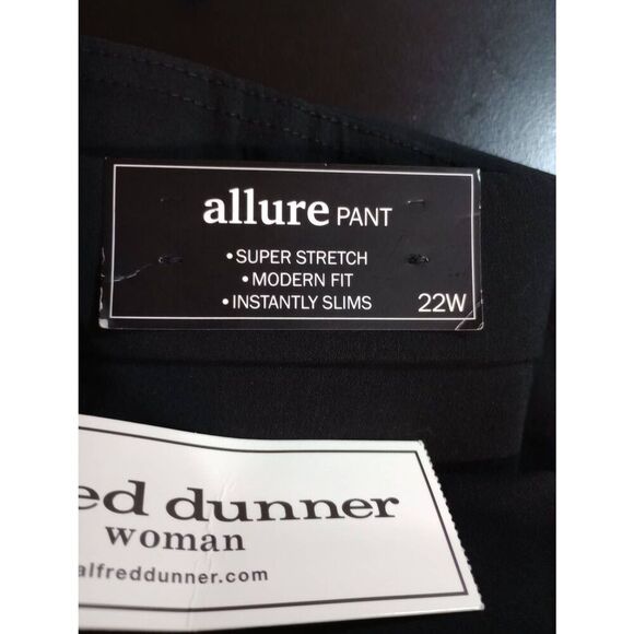 Alfred Dunner‎ Pants Ladies 22W Black Allure Slimming Modern Fit Stretch - Picture 6 of 7